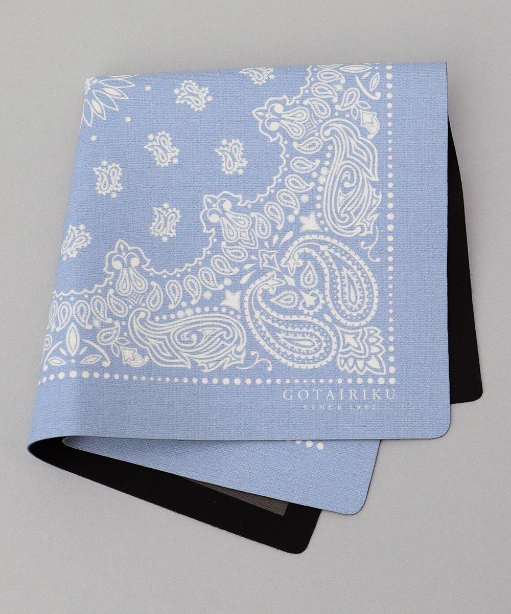 【五大陸/gotairiku / MEN】のBOX入りでギフトに最適【高機能吸水 / 抗菌防臭加工/シワになりにくい】バンダナハンカチ インテリア・キッズ・メンズ・レディースファッション・服の通販 founy(ファニー) 　ファッション　Fashion　メンズファッション　Fashion for Men　吸水　Absorbent, Quick-Dry　抗菌　Antibacterial, Bacteria-Resistant　財布　Wallet, Purse　タオル　Towel, Bath Towel　ハンカチ　Handkerchief, Hanky　ハンド　Hand, Handmade　プリント　Print, Printed Pattern　ボックス　Boxy, Box Shape　日本製　Made In Japan　夏　Summer　ギフト プレゼント　Gift / Present　サックスブルー×ペイズリー|ID: prp329100004784795 ipo3291000000034735652