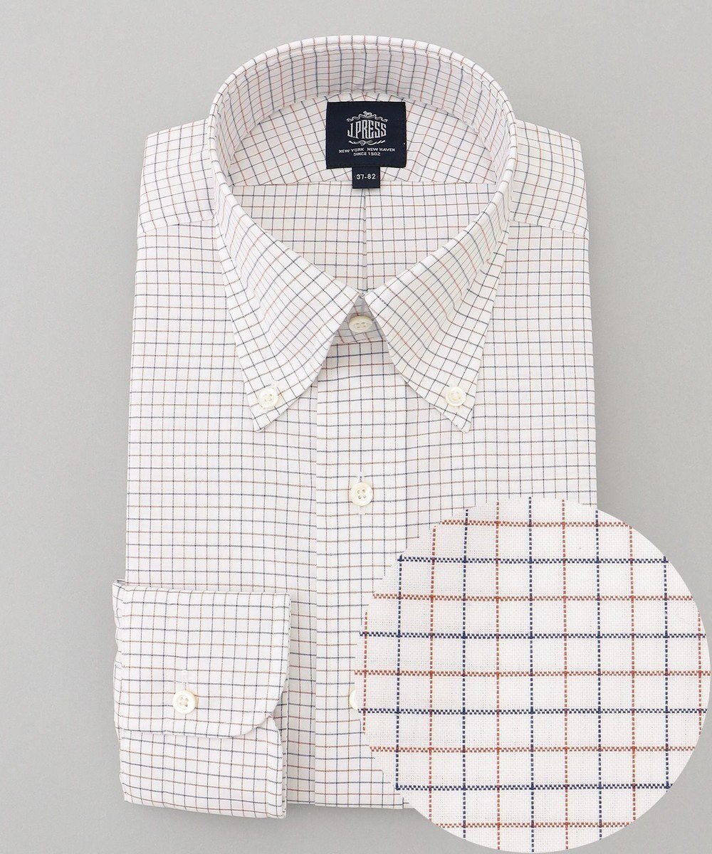 【ジェイ プレス/J.PRESS / MEN】の【PREMIUM PLEATS / 形態安定】タッタソール シャツ/ B.D. インテリア・キッズ・メンズ・レディースファッション・服の通販 founy(ファニー) 　ファッション　Fashion　メンズファッション　Fashion for Men　トップス・カットソー　Cut & Sew Tops　メンズシャツ　Shirts　カフス　Cuff Design　スーピマ　Supima, Premium Cotton　ドレス　Dress, One-Piece　プリーツ　Pleats, Pleated　プレミアム　Premium, High-End　メンズ　Men's, Menswear　A/W・秋冬　Autumn/Winter　S/S・春夏　SS, Spring/Summer, Warm Season　夏　Summer　ビジネス 仕事 通勤　Business / Work / Commuting　オレンジ系3|ID: prp329100004784804 ipo3291000000034735699