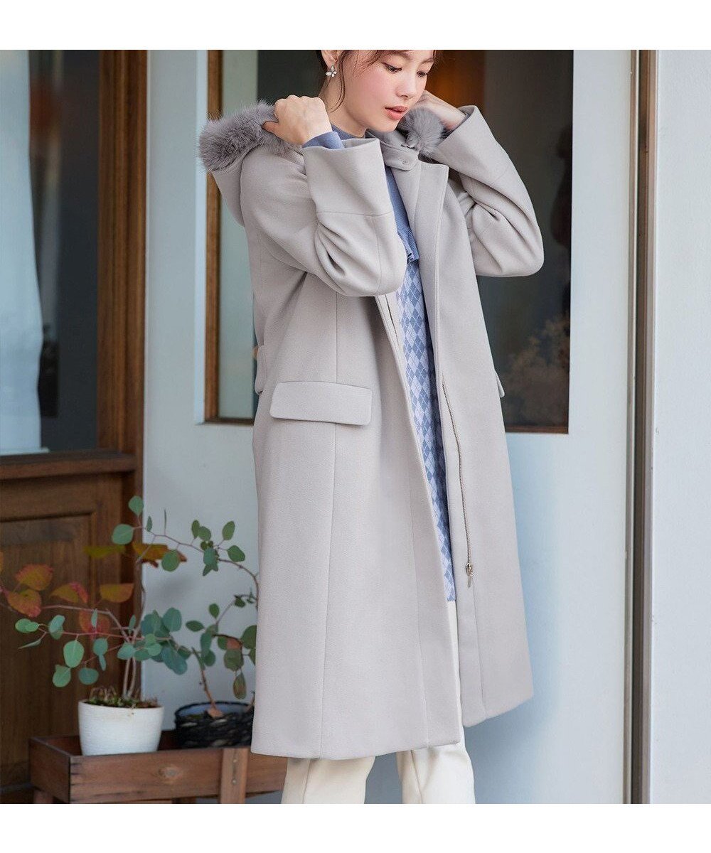 【ティアクラッセ/Tiaclasse】の2WAYフード付きフェイクウールコート インテリア・キッズ・メンズ・レディースファッション・服の通販 founy(ファニー) ファッション Fashion レディースファッション Fashion for Women アウター Coat / Outerwear Collection コート・ロングコート・ピーコート Long Coats, Peacoats & More レディースジャケット・軽アウター Jackets エレガント 上品 Elegant 秋 Autumn シンプル Simple, Minimal ジャケット Jacket, Outerwear 長袖 Long Sleeve, Full Sleeve フェイクファー Faux Fur, Imitation Fur ポケット Pocket, Pocket Detail 防寒 Cold Protection, Winter-Ready ロング Long, Long-Length 冬 Winter / This Winter A/W・秋冬 Autumn/Winter グレー|ID: prp329100004784813 ipo3291000000035697511