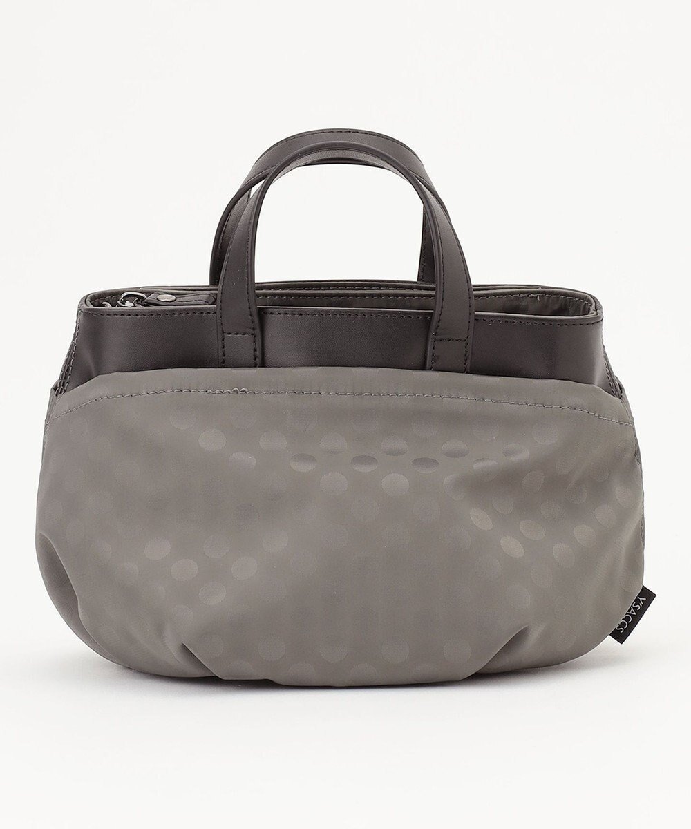 【イザック/Y'SACCS】のPolka Dots タックラウンド2WAYミニマムトート インテリア・キッズ・メンズ・レディースファッション・服の通販 founy(ファニー) ファッション Fashion レディースファッション Fashion for Women バッグ Bags ジャカード/ジャガード Jacquard, Woven Pattern スマート Smart, Elegant ドット Polka Dot, Dot Pattern 定番 Standard, Basic Item バケツ Bucket, Bucket Style フォルム Silhouette, Form ポケット Pocket, Pocket Detail マグネット Magnet, Magnetic Closure ラウンド Round, Round Neck エレガント 上品 Elegant グレー|ID: prp329100004784814 ipo3291000000034735757