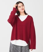 【エニー/ANY】の【洗濯機可】ウールブレンドバルキーニット Vネック ボルドー|ID: prp329100004784817 ipo3291000000034735773