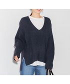 【エニー/ANY】の【洗濯機可】ウールブレンドバルキーニット Vネック ネイビー|ID: prp329100004784817 ipo3291000000034735774