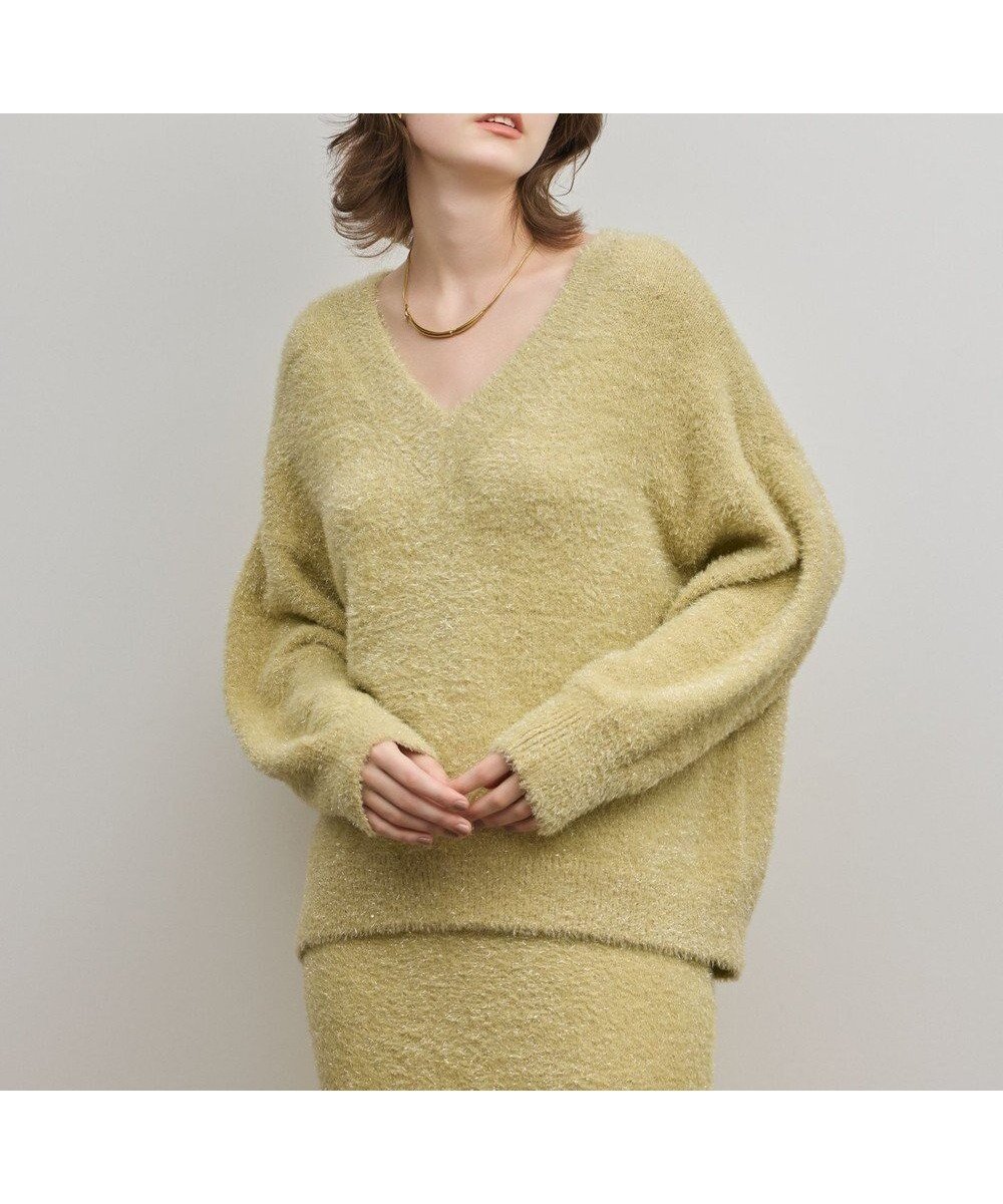 【グレース コンチネンタル/GRACE CONTINENTAL】のラメフェザーニットトップ 人気、トレンドファッション・服の通販 founy(ファニー) 　ファッション　Fashion　レディースファッション　Fashion for Women　トップス・カットソー　Cut & Sew Tops　ニット　Knit Tops & Sweaters　スパンコール　Sequins, Sequin Embellishment　セーター　Sweater, Knitwear　フェザー　Feather, Feather Detail　A/W・秋冬　Autumn/Winter　 other-1|ID: prp329100004784820 ipo3291000000034735784