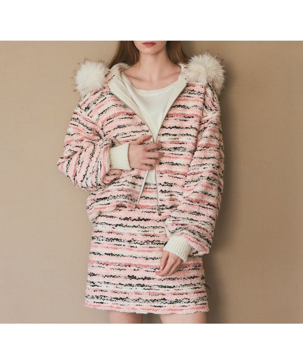 【グレース コンチネンタル/GRACE CONTINENTAL】のツイードコンビショートブルゾン インテリア・キッズ・メンズ・レディースファッション・服の通販 founy(ファニー) 　ファッション　Fashion　レディースファッション　Fashion for Women　アウター　Coat / Outerwear Collection　レディースジャケット・軽アウター　Jackets　ブルゾンジャケット・スポーティアウター　Blouson Jackets　コンビ　Combo, Combination Style　ジャケット　Jacket, Outerwear　タフタ　Taffeta, Structured Fabric　フランス　France, French　ブルゾン　Blouson, Bomber Jacket　A/W・秋冬　Autumn/Winter　ピンク|ID: prp329100004784822 ipo3291000000034735791