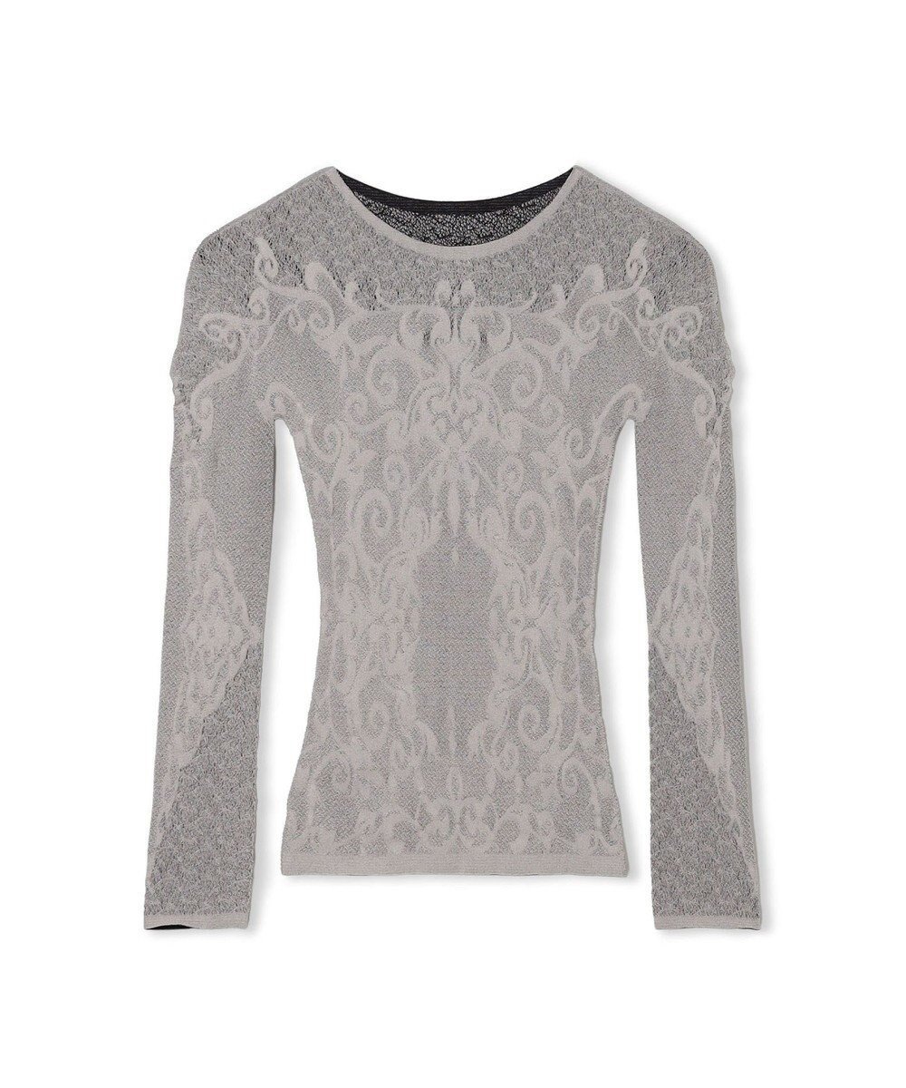 【チャコット/Chacott】の【ノーソーイングニット】リバーシブルクルーネックトップ インテリア・キッズ・メンズ・レディースファッション・服の通販 founy(ファニー) 　ファッション　Fashion　レディースファッション　Fashion for Women　トップス・カットソー　Cut & Sew Tops　ニット　Knit Tops & Sweaters　コンパクト　Compact, Small Size　ストレッチ　Stretch, Stretchy Fabric　バレエ　Ballet, Ballet Style　フィット　Fit, Slim Fit　ヨガ　Yoga, Yoga Wear　リバーシブル　Reversible, Two-Sided　レギンス　Leggings, Stretch Pants　レーシー　Lacy, Lace-Like　ワーク　Workwear, Utility Style　おすすめ　Recommended / Our Picks　グレー|ID: prp329100004784828 ipo3291000000034735811