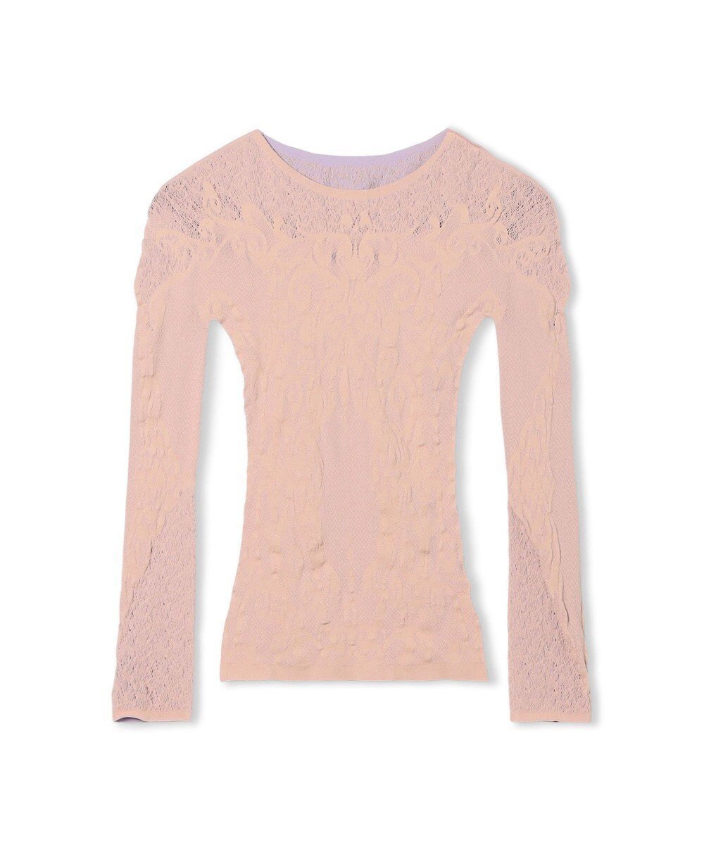 【チャコット/Chacott】の【ノーソーイングニット】リバーシブルクルーネックトップ インテリア・キッズ・メンズ・レディースファッション・服の通販 founy(ファニー) 　ファッション　Fashion　レディースファッション　Fashion for Women　トップス・カットソー　Cut & Sew Tops　ニット　Knit Tops & Sweaters　コンパクト　Compact, Small Size　ストレッチ　Stretch, Stretchy Fabric　バレエ　Ballet, Ballet Style　フィット　Fit, Slim Fit　ヨガ　Yoga, Yoga Wear　リバーシブル　Reversible, Two-Sided　レギンス　Leggings, Stretch Pants　レーシー　Lacy, Lace-Like　ワーク　Workwear, Utility Style　おすすめ　Recommended / Our Picks　グレイッシュローズ|ID: prp329100004784828 ipo3291000000034735813