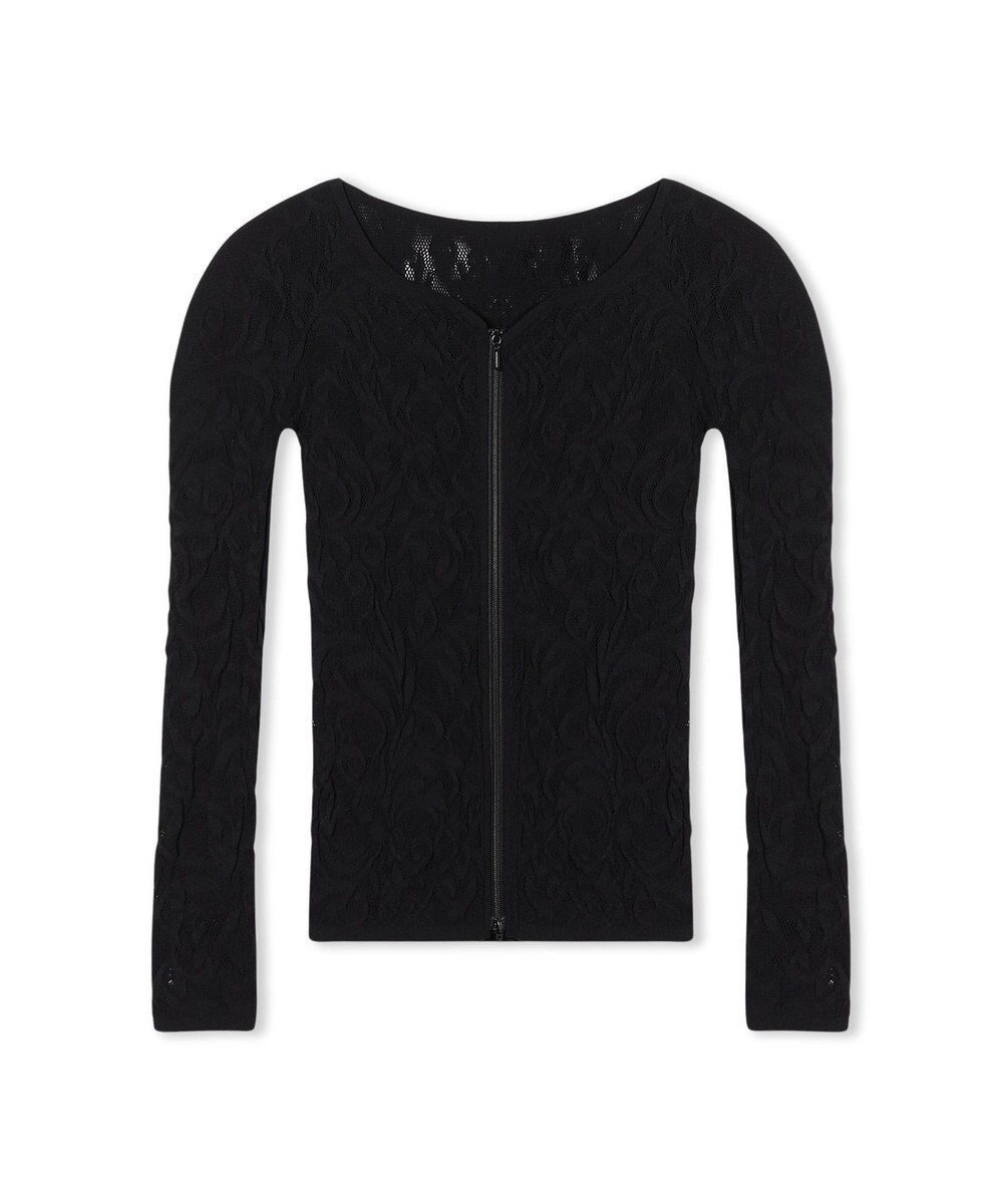 【チャコット/Chacott】の【ノーソーイングニット】バレリーナネックジップトップ インテリア・キッズ・メンズ・レディースファッション・服の通販 founy(ファニー) 　ファッション　Fashion　レディースファッション　Fashion for Women　トップス・カットソー　Cut & Sew Tops　ニット　Knit Tops & Sweaters　エレガント 上品　Elegant　ストレッチ　Stretch, Stretchy Fabric　デコルテ　Décolleté, Neckline　バレエ　Ballet, Ballet Style　フィット　Fit, Slim Fit　ヨガ　Yoga, Yoga Wear　レギンス　Leggings, Stretch Pants　レーシー　Lacy, Lace-Like　ワーク　Workwear, Utility Style　おすすめ　Recommended / Our Picks　ブラック|ID: prp329100004784831 ipo3291000000034735825