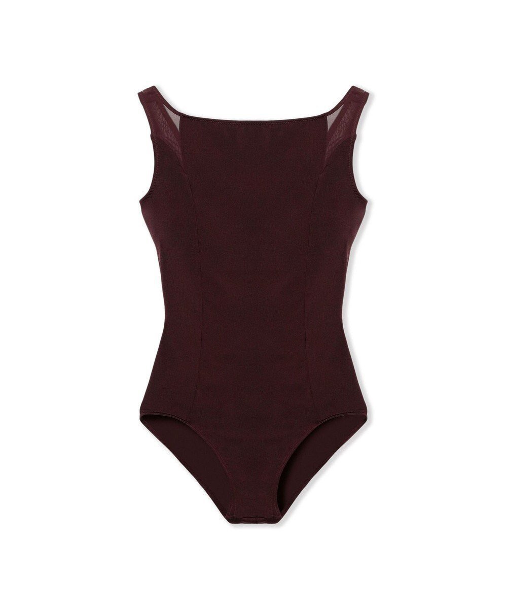 【チャコット/Chacott】の【Nela ライン】ノースリーブレオタード インテリア・キッズ・メンズ・レディースファッション・服の通販 founy(ファニー) 　ファッション　Fashion　レディースファッション　Fashion for Women　トップス・カットソー　Cut & Sew Tops　キャミソール&ノースリーブ　Camisoles & Sleeveless Tops　カッティング　Cutting Detail　クール　Cool, Chic　シンプル　Simple, Minimal　チュール　Tulip, Tulip Motif　ノースリーブ　Sleeveless, No-Sleeve　フェミニン　Feminine, Girly　モダン　Modern, Contemporary　エレガント 上品　Elegant　マホガニー|ID: prp329100004784837 ipo3291000000034735845