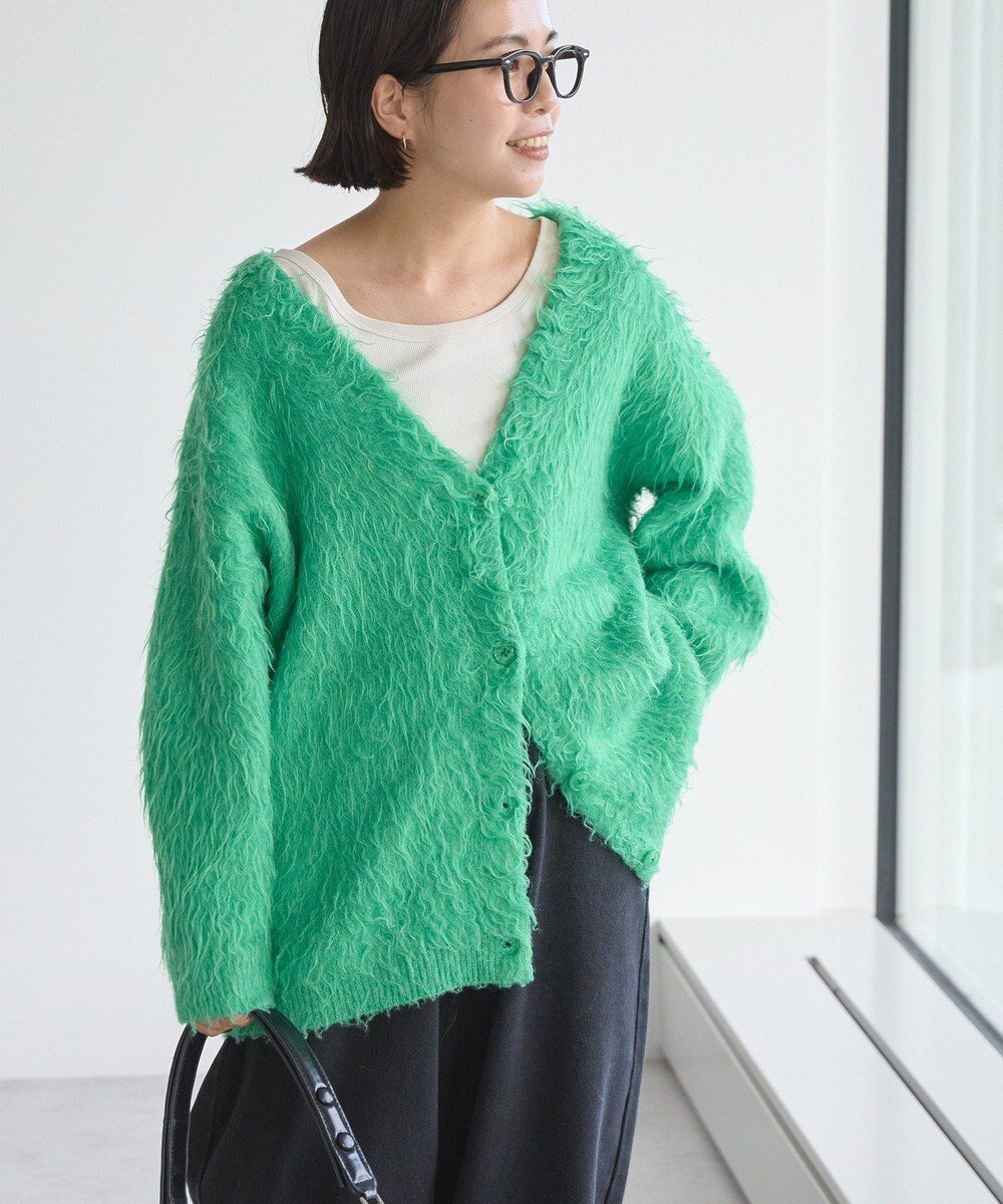 【アメリカンホリック/AMERICAN HOLIC】のカールシャギーカーディガン インテリア・キッズ・メンズ・レディースファッション・服の通販 founy(ファニー) ファッション Fashion レディースファッション Fashion for Women トップス・カットソー Cut & Sew Tops カーディガン・羽織り Layered Style Cardigans おすすめ Recommended / Our Picks カーディガン Cardigan, Knitwear ポケット Pocket, Pocket Detail マーメイド Mermaid, Fishtail Silhouette A/W・秋冬 Autumn/Winter Green|ID: prp329100004784865 ipo3291000000034735987