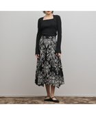 【グレース コンチネンタル/GRACE CONTINENTAL】のオーナメントジャガードハンカチヘムスカート ブラック|ID: prp329100004784868 ipo3291000000034736002