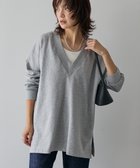 【アメリカンホリック/AMERICAN HOLIC】のVネックサイドスリットロングスウェットプルオーバー/チュニック Light Gray Mixture|ID: prp329100004784870 ipo3291000000034736006
