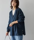 【アメリカンホリック/AMERICAN HOLIC】のVネックサイドスリットロングスウェットプルオーバー/チュニック Navy|ID: prp329100004784870 ipo3291000000034736008