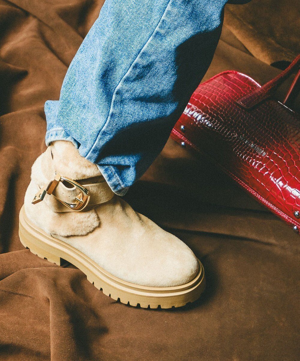 【スティーブマデン/STEVE MADDEN】のLODGE ファースエードバックルショートブーツ 人気、トレンドファッション・服の通販 founy(ファニー) ファッション Fashion レディースファッション Fashion for Women バッグ Bags 厚底 Platform Shoes クラシック Classic, Timeless Style シューズ Shoes, Footwear シンプル Simple, Minimal デニム Denim, Jeans Material ラグジュアリー Luxury, Elegant 冬 Winter / This Winter A/W・秋冬 Autumn/Winter other-1|ID: prp329100004784877 ipo3291000000034736045