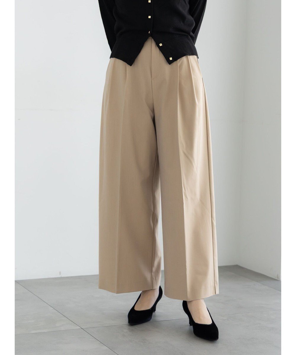 【テチチ/Te chichi】のTRツイル2タックワイドパンツ《2025winter catalog item》 インテリア・キッズ・メンズ・レディースファッション・服の通販 founy(ファニー) ファッション Fashion レディースファッション Fashion for Women パンツ Pants & Trousers 2025年 2025 2025-2026秋冬・A/W Autumn/Winter 2025–26 AW25–26 冬 Winter / This Winter おすすめ Recommended / Our Picks ストレッチ Stretch, Stretchy Fabric スニーカー Sneakers, Trainers スラックス Slacks, Dress Pants センター Center, Center Line ツイル Twist, Twisted Detail エレガント 上品 Elegant 夏 Summer S/S・春夏 SS, Spring/Summer, Warm Season A/W・秋冬 Autumn/Winter ベージュ|ID: prp329100004784889 ipo3291000000034736089