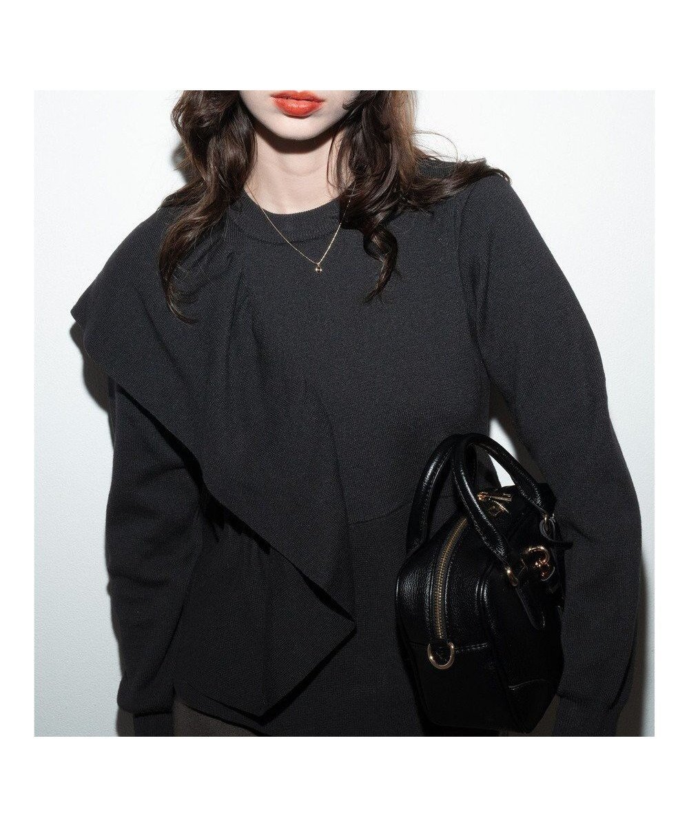 【テチチ/Te chichi】のアシンメトリーフリルニット《2025winter catalog item》 インテリア・キッズ・メンズ・レディースファッション・服の通販 founy(ファニー) ファッション Fashion レディースファッション Fashion for Women トップス・カットソー Cut & Sew Tops ニット Knit Tops & Sweaters 2025年 2025 2025-2026秋冬・A/W Autumn/Winter 2025–26 AW25–26 冬 Winter / This Winter おすすめ Recommended / Our Picks アシンメトリー Asymmetrical Style クール Cool, Chic シンプル Simple, Minimal スラックス Slacks, Dress Pants セーター Sweater, Knitwear トレンド Trend, Trending Now フェミニン Feminine, Girly フリル Frill, Ruffle ペプラム Peplum, Flared Hem 夏 Summer S/S・春夏 SS, Spring/Summer, Warm Season A/W・秋冬 Autumn/Winter ブラック|ID: prp329100004784890 ipo3291000000034736093