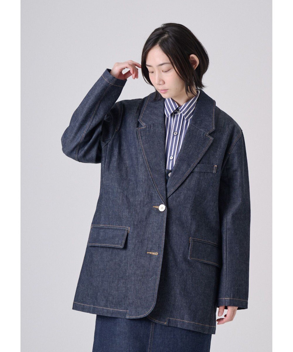 【リポトレンタアンニ/Ripo trenta anni】のDENIM BIG TAILORED JK インテリア・キッズ・メンズ・レディースファッション・服の通販 founy(ファニー) 　ファッション　Fashion　レディースファッション　Fashion for Women　アウター　Coat / Outerwear Collection　レディースジャケット・軽アウター　Jackets　テーラードジャケット / 通勤・きれいめスタイル　Tailored Jackets & Blazers　インナー　Innerwear　キルティング　Quilted, Quilting　クラシック　Classic, Timeless Style　軽量　Lightweight, Ultra Light　ジャケット　Jacket, Outerwear　セットアップ　Set-Up, Coordinated Outfit　デニム　Denim, Jeans Material　フラップ　Flap, Flap Pocket　フレア　Flare, Flared　ポケット　Pocket, Pocket Detail　マニッシュ　Mannish, Boyish　ミックス　Mix, Mixed Style　ライナー　Liner, Inner Layer　ロング　Long, Long-Length　冬　Winter / This Winter　A/W・秋冬　Autumn/Winter　おすすめ　Recommended / Our Picks　INDIGO|ID: prp329100004784892 ipo3291000000034736105