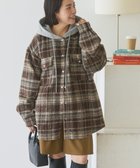 【アメリカンホリック/AMERICAN HOLIC】のフード付きシャギーチェックシャツ Brown|ID: prp329100004784894 ipo3291000000034736111