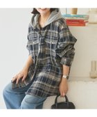 【アメリカンホリック/AMERICAN HOLIC】のフード付きシャギーチェックシャツ Navy|ID: prp329100004784894 ipo3291000000034736113