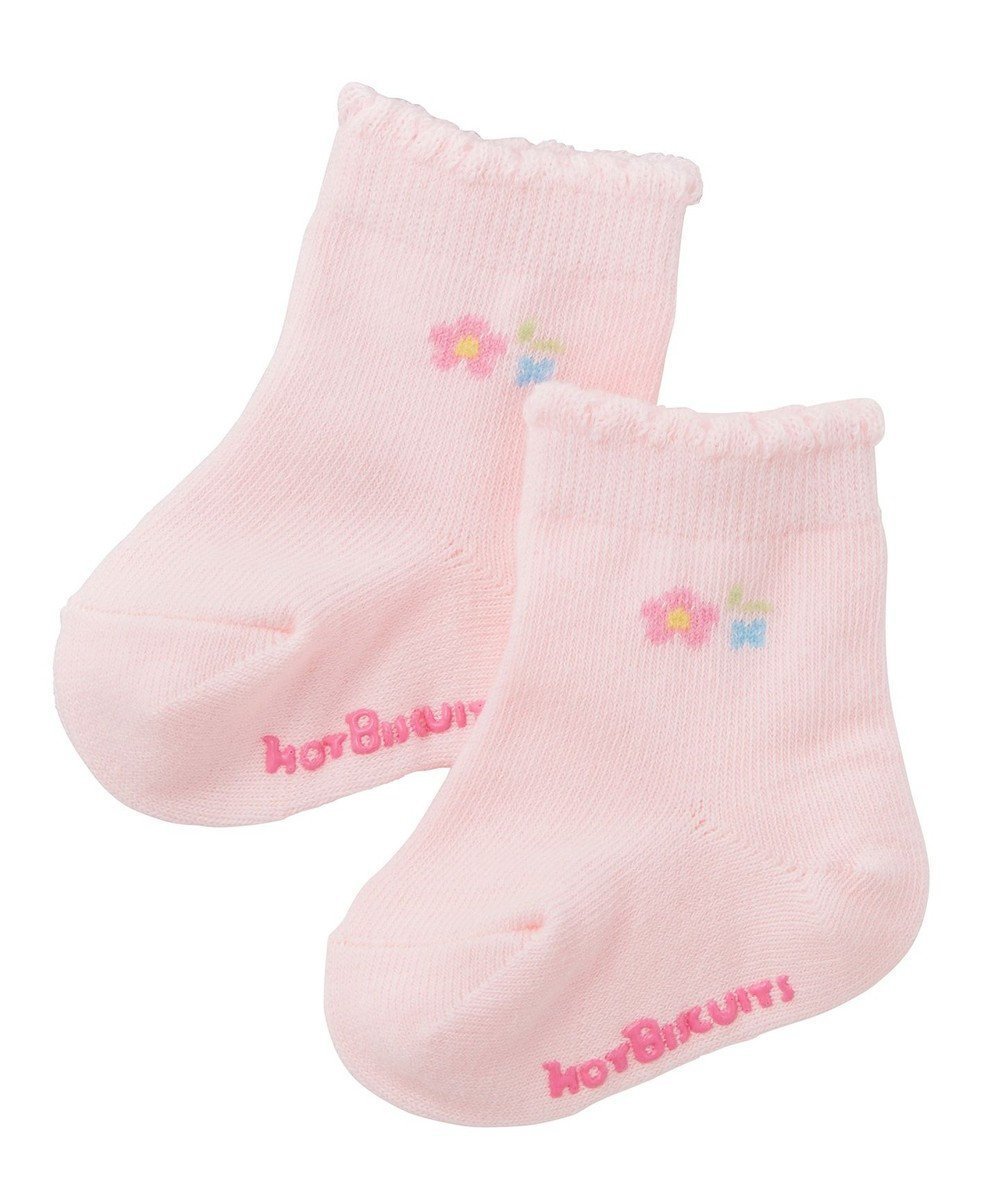 【ミキハウスホットビスケッツ/MIKI HOUSE HOT BISCUITS / KIDS】の【7-8cm】 ワンポイント ベビーソックス インテリア・キッズ・メンズ・レディースファッション・服の通販 founy(ファニー) 　ファッション　Fashion　キッズファッション　Fashion for Kids　シューズ　Shoes, Footwear　ソックス　Socks, Hosiery　ベビー　Baby, Babywear　ワンポイント　One Point, Statement Accent　ピンク|ID: prp329100004787059 ipo3291000000034745434