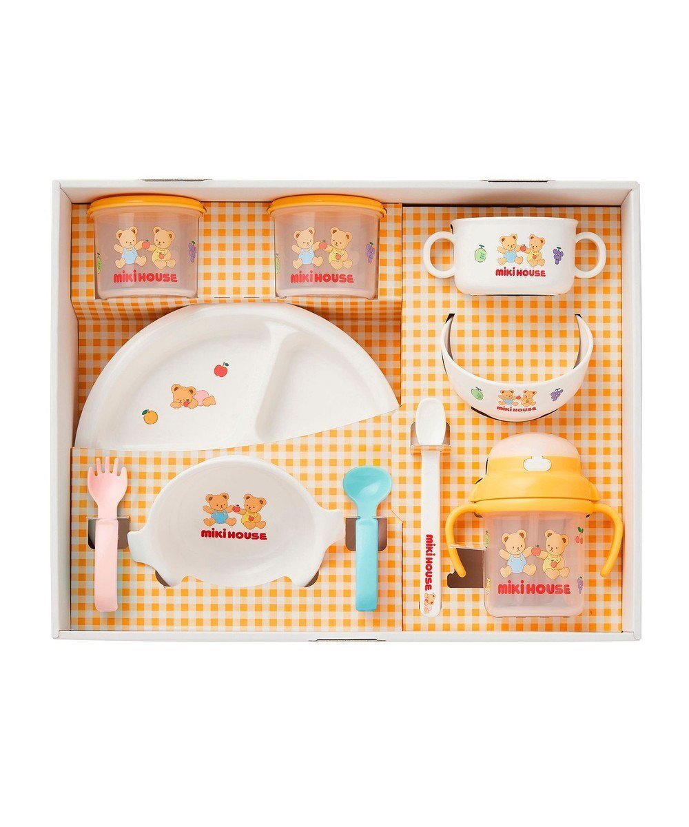 【ミキハウスホットビスケッツ/MIKI HOUSE HOT BISCUITS / KIDS】の【ミキハウス】 テーブルウェアセット インテリア・キッズ・メンズ・レディースファッション・服の通販 founy(ファニー) 　ファッション　Fashion　キッズファッション　Fashion for Kids　皿　Plate, Dish　テーブル　Table, Dining Table　ベビー　Baby, Babywear　おすすめ　Recommended / Our Picks　ギフト プレゼント　Gift / Present　白|ID: prp329100004787065 ipo3291000000034745458