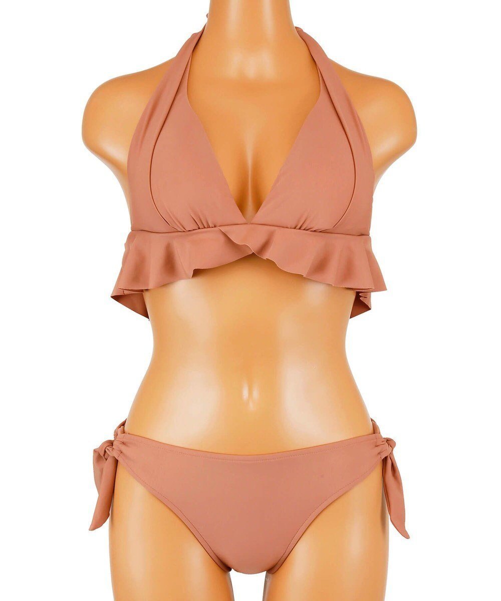 【三愛水着楽園/San-ai Resort】のナチュラルだけどしっかり盛れる【ナチュラルアップブラ】Solidノンワイヤービキニ 7M・9M インテリア・キッズ・メンズ・レディースファッション・服の通販 founy(ファニー) 　ファッション　Fashion　レディースファッション　Fashion for Women　水着　Swimwear　レディース水着・ビーチウェア　Swimwear & Beachwear　おすすめ　Recommended / Our Picks　アンダー　Underwear Essentials　ショーツ　Shorts, Short Pants　トレンド　Trend, Trending Now　ビキニ　Bikini, Two-Piece Swimsuit　フェミニン　Feminine, Girly　フリル　Frill, Ruffle　リボン　Ribbon, Bow　ワイヤー　Wire, Wired Bra　夏　Summer　S/S・春夏　SS, Spring/Summer, Warm Season　水着　Swimsuit, Swimwear　A/W・秋冬　Autumn/Winter　ピンク|ID: prp329100004787084 ipo3291000000034745603