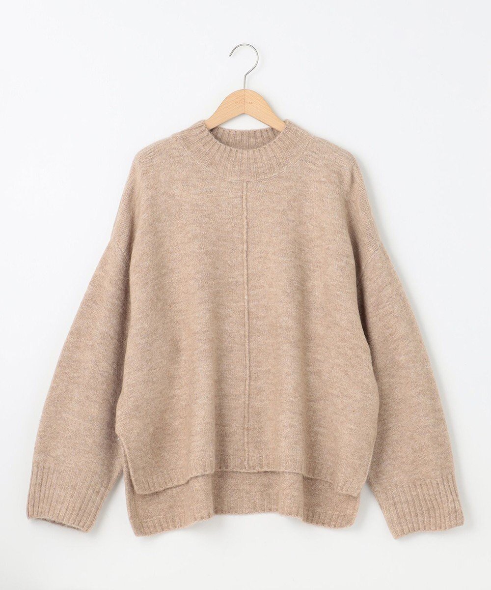 【シェアパーク/SHARE PARK】のスフレヤーンモックネックニット インテリア・キッズ・メンズ・レディースファッション・服の通販 founy(ファニー) 　ファッション　Fashion　レディースファッション　Fashion for Women　トップス・カットソー　Cut & Sew Tops　ニット　Knit Tops & Sweaters　スリット　Slit, Slit Detail　セーター　Sweater, Knitwear　フロント　Front, Front Design　リラックス　Relax, Relaxed Fit　A/W・秋冬　Autumn/Winter　再入荷　Restock / Back in Stock　ベージュ系|ID: prp329100004787085 ipo3291000000034745607