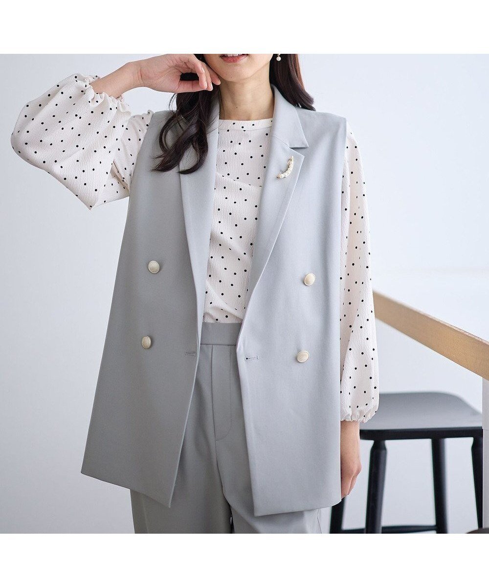 【エニー/ANY】のイージーケアライトストレッチジレ 人気、トレンドファッション・服の通販 founy(ファニー) 　ファッション　Fashion　レディースファッション　Fashion for Women　アウター　Coat / Outerwear Collection　トップス・カットソー　Cut & Sew Tops　ベスト&ジレ / 重ね着スタイル　Vests & Gilets　春　Spring　ストレッチ　Stretch, Stretchy Fabric　セットアップ　Set-Up, Coordinated Outfit　トレンド　Trend, Trending Now　ベスト　Vest, Waistcoat　ミドル　Middle Length, Mid Height　S/S・春夏　SS, Spring/Summer, Warm Season　夏　Summer　セレモニー　Ceremony　 other-1|ID: prp329100004787108 ipo3291000000034745684