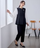 【エニー/ANY】の【3SET】きちんと見え3点コーデセット(ブラウス+ジレ+パンツ) ネイビー|ID: prp329100004787115 ipo3291000000034745707