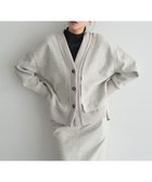 【イェッカ ヴェッカ/YECCA VECCA】のニット切替メルトンVネックカーディガン Gray|ID: prp329100004787117 ipo3291000000034745714