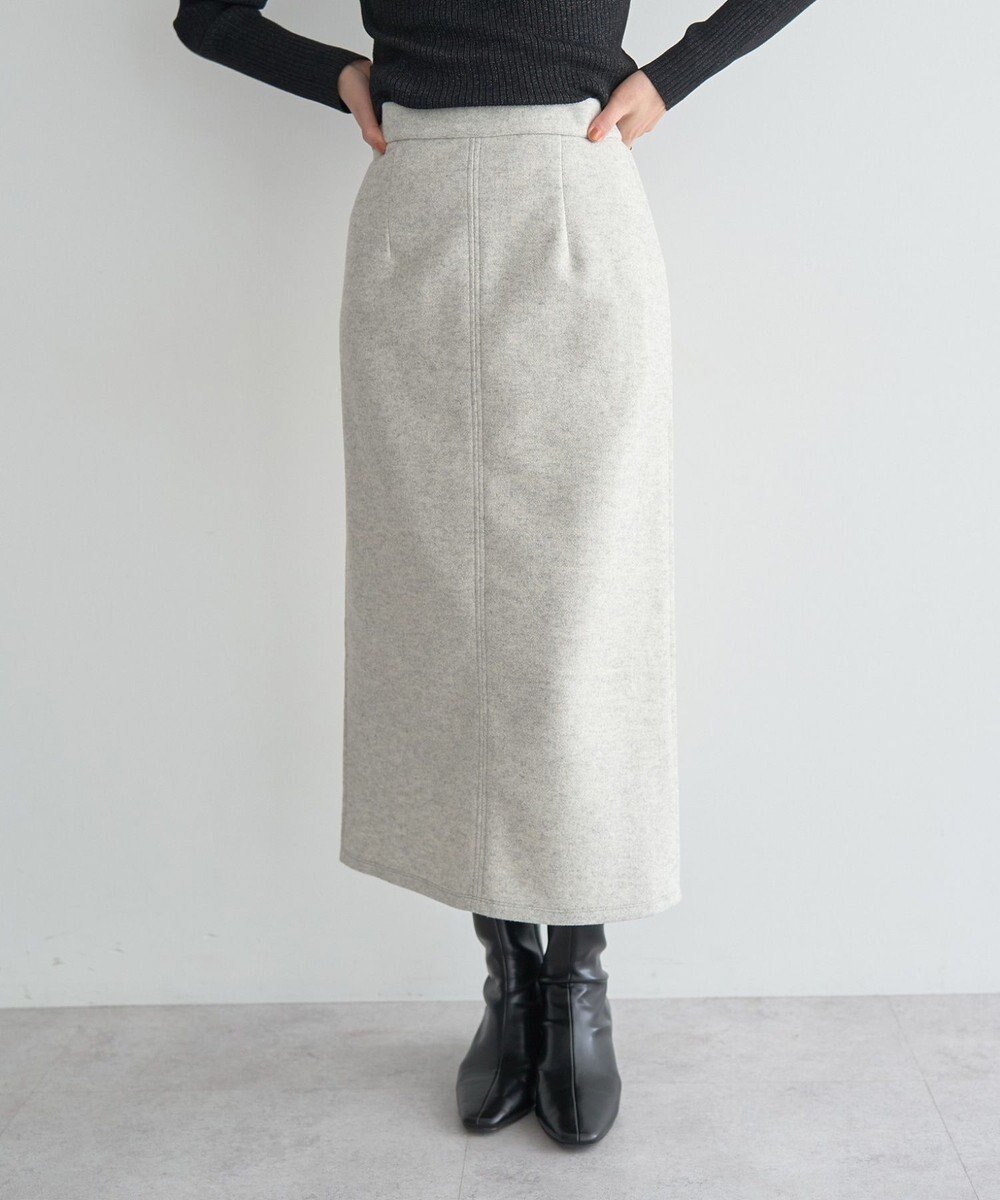 【イェッカ ヴェッカ/YECCA VECCA】のメルトンナロースカート インテリア・キッズ・メンズ・レディースファッション・服の通販 founy(ファニー) 　ファッション　Fashion　レディースファッション　Fashion for Women　スカート　Skirts　おすすめ　Recommended / Our Picks　ウォーム　Warm Fabric　バランス　Balance, Style Balance　ポケット　Pocket, Pocket Detail　メルトン　Melton, Heavy Wool　A/W・秋冬　Autumn/Winter　Gray|ID: prp329100004787118 ipo3291000000034745718