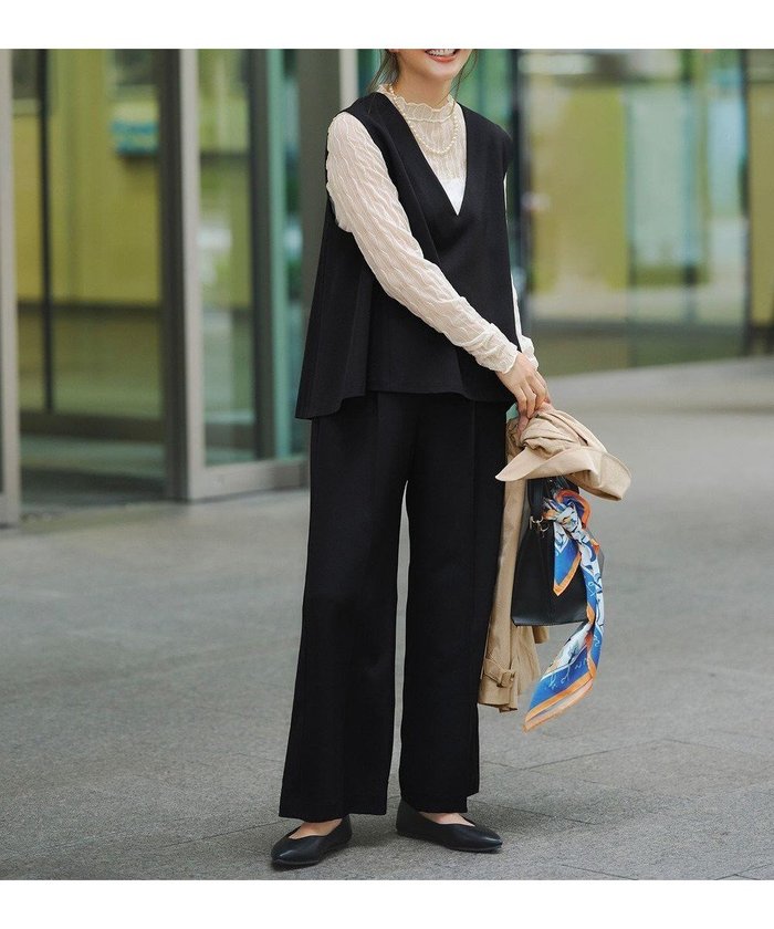 【エニー/ANY】の【2SET】ハンサムジレ×ワイドパンツセット インテリア・キッズ・メンズ・レディースファッション・服の通販 founy(ファニー) https://founy.com/ ファッション Fashion レディースファッション Fashion for Women アウター Coat / Outerwear Collection セットアップ Matching Sets レディースパンツ・ボトムス Pants & Trousers / Bottoms インナー Innerwear 春 Spring 洗える Machine Washable ストレッチ Stretch, Stretchy Fabric セットアップ Set-Up, Coordinated Outfit センター Center, Center Line ミックス Mix, Mixed Style ワイド Wide, Wide Fit S/S・春夏 SS, Spring/Summer, Warm Season おすすめ Recommended / Our Picks 夏 Summer エレガント 上品 Elegant セレモニー Ceremony |ID: prp329100004787119 ipo3291000000035574940