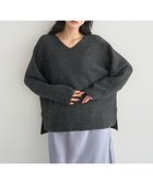 【イェッカ ヴェッカ/YECCA VECCA】のVネックルーズニット Charcoal Gray|ID: prp329100004787122 ipo3291000000034745730