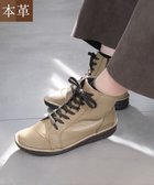 【ポインター/Pointer】の本革軽量ブーツ レディース グレージュ|ID: prp329100004787127 ipo3291000000034745751