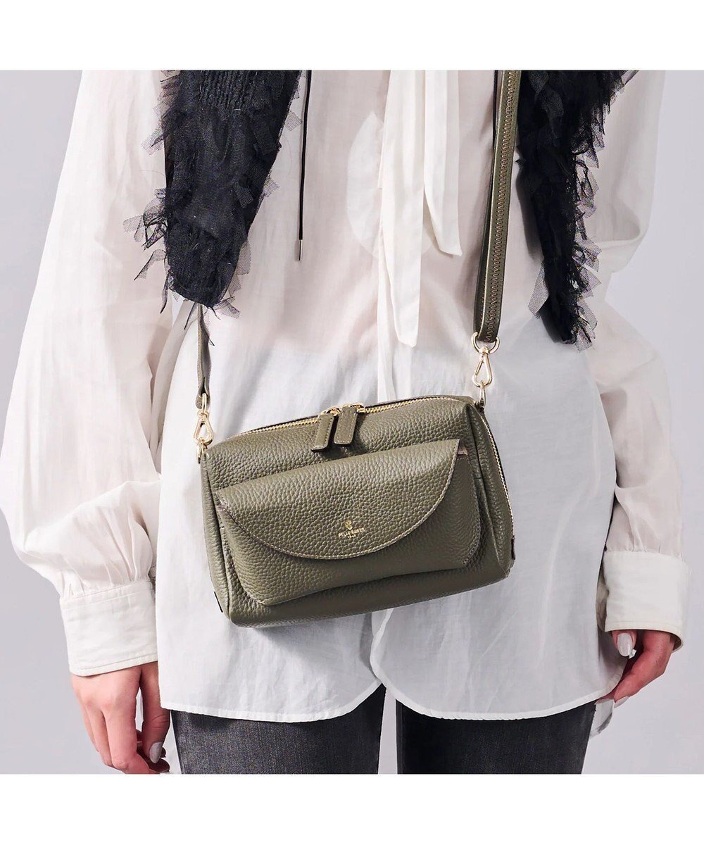 【ペレボルサ/PELLE BORSA】のレザーポシェット メガネポケット付き Reinette レネット 4795 インテリア・キッズ・メンズ・レディースファッション・服の通販 founy(ファニー) 　ファッション　Fashion　レディースファッション　Fashion for Women　サングラス&メガネ　Sunglasses & Eyewear　抗菌　Antibacterial, Bacteria-Resistant　サングラス　Sunglasses, Shades　ショルダー　Shoulder, Shoulder Strap　スクエア　Square, Square Shape　財布　Wallet, Purse　フォルム　Silhouette, Form　フラップ　Flap, Flap Pocket　ポケット　Pocket, Pocket Detail　ポシェット　Pochette, Mini Bag　メガネ　Glasses, Eyewear　おすすめ　Recommended / Our Picks　日本製　Made In Japan　カーキ|ID: prp329100004787137 ipo3291000000034745804