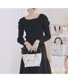 【メゾンドフルール/Maison de FLEUR】のツイードリボンプリント2WayバッグS Black|ID: prp329100004787146 ipo3291000000034745844