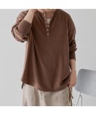 【アメリカンホリック/AMERICAN HOLIC】のソフトタッチヘンリーネックプルオーバー Brown|ID: prp329100004787153 ipo3291000000034745884