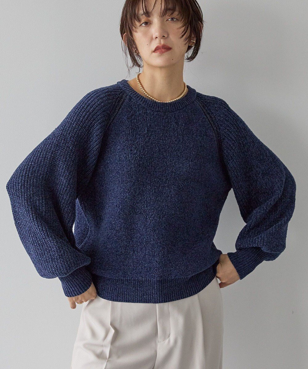 【アメリカンホリック/AMERICAN HOLIC】のモールパイピングプルオーバー インテリア・キッズ・メンズ・レディースファッション・服の通販 founy(ファニー) 　ファッション　Fashion　レディースファッション　Fashion for Women　トップス・カットソー　Cut & Sew Tops　ニット　Knit Tops & Sweaters　カジュアルプルオーバー・ニットトップス　Pullovers & Knit Tops / Casual Pullovers　アクセサリー　Fashion Accessories　アメリカン　American Style　シンプル　Simple, Minimal　スタイリッシュ　Stylish, Fashionable　スリーブ　Sleeve, Long Sleeve / Short Sleeve　セーター　Sweater, Knitwear　パイピング　Piping, Trim Design　フェミニン　Feminine, Girly　ポケット　Pocket, Pocket Detail　A/W・秋冬　Autumn/Winter　おすすめ　Recommended / Our Picks　Navy|ID: prp329100004787154 ipo3291000000034745888