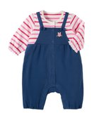 【ミキハウスホットビスケッツ/MIKI HOUSE HOT BISCUITS / KIDS】の【70-80cm】オーバーオール重ね着風 7分丈カバーオール 紺|ID: prp329100004789530 ipo3291000000034756857