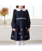 【エニィ/ANY / KIDS】の襟付き リボン 長袖ワンピース ネイビー|ID: prp329100004789531 ipo3291000000034756860