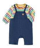 【ミキハウスホットビスケッツ/MIKI HOUSE HOT BISCUITS / KIDS】の【70-80cm】オーバーオール重ね着風 7分丈カバーオール 紺|ID: prp329100004789562 ipo3291000000034756948