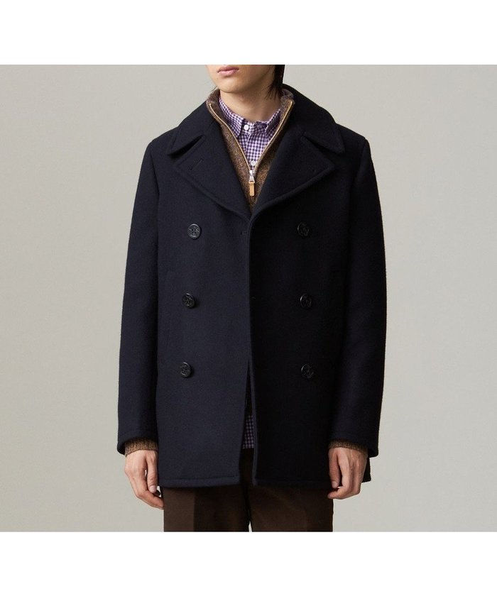 【ジェイ プレス/J.PRESS / MEN】の【定番】メルトンピーコート インテリア・キッズ・メンズ・レディースファッション・服の通販 founy(ファニー) https://founy.com/ ファッション Fashion メンズファッション Fashion for Men アウター Men's Coats Outerwear ショルダー Shoulder, Shoulder Strap ジャケット Jacket, Outerwear スーツ Suit, Formalwear ダブル Double, Double-Breasted テーラード Tailored, Tailored Fit ドレス Dress, One-Piece 定番 Standard, Basic Item メルトン Melton, Heavy Wool ワーク Workwear, Utility Style A/W・秋冬 Autumn/Winter |ID: prp329100004789594 ipo3291000000034757064