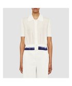 【ジョゼフ/JOSEPH】のニットアンドウーヴン ショートスリーブカーディガン Ivory/Navy|ID: prp329100004789630 ipo3291000000034757174