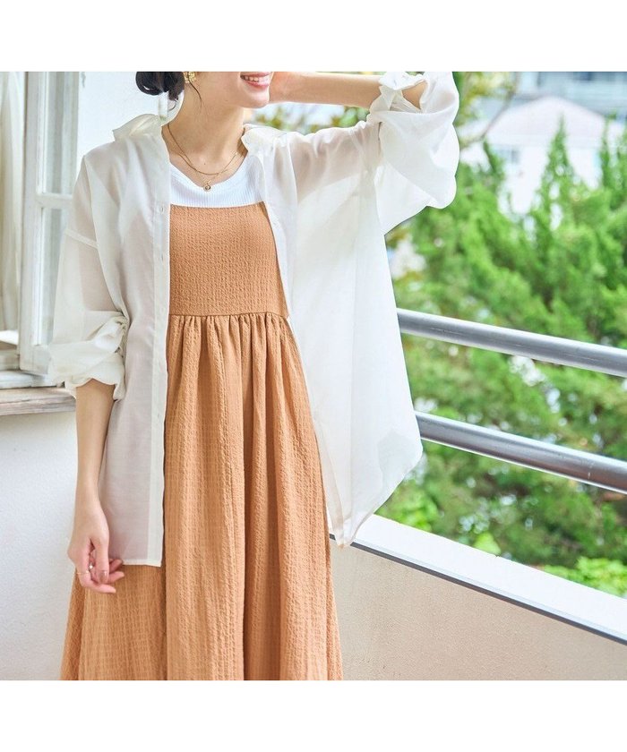 【ウィゴー/WEGO】の【シワになりにくい/手洗い可】シアーBIGシャツ インテリア・キッズ・メンズ・レディースファッション・服の通販 founy(ファニー) https://founy.com/ ファッション Fashion レディースファッション Fashion for Women トップス・カットソー Cut & Sew Tops シャツ・ブラウス・オフィスカジュアル Elegant Blouses & Button-Ups 春 Spring シアー Sheer, See-Through スマホ Smartphone, Mobile Device スラックス Slacks, Dress Pants デニム Denim, Jeans Material ビスチェ Bustier, Corset Top ビッグ Big, Oversized ボトム Bottoms, Lower Wear ロング Long, Long-Length S/S・春夏 SS, Spring/Summer, Warm Season おすすめ Recommended / Our Picks 夏 Summer エレガント 上品 Elegant |ID: prp329100004789652 ipo3291000000034757460