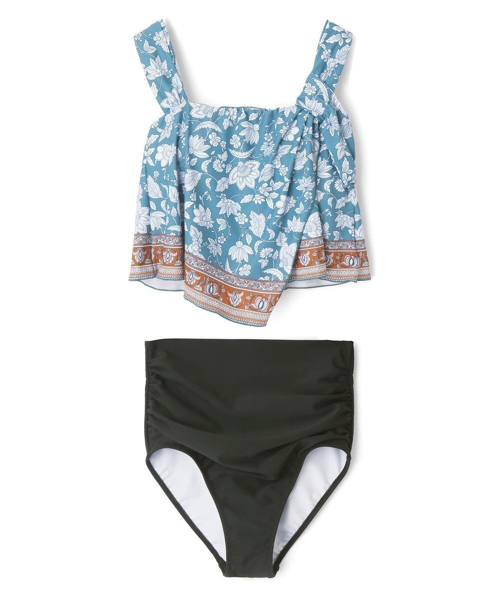 【三愛水着楽園/San-ai Resort】のノンワイヤー水着 【San-ai Resort(サンアイリゾート)】 インテリア・キッズ・メンズ・レディースファッション・服の通販 founy(ファニー) ファッション Fashion レディースファッション Fashion for Women 水着 Swimwear レディース水着・ビーチウェア Swimwear & Beachwear アンダー Underwear Essentials エスニック Ethnic Style ギャザー Gathered, Ruffled ショーツ Shorts, Short Pants セパレート Separate, Two-Piece フレア Flare, Flared プリント Print, Printed Pattern ポケット Pocket, Pocket Detail モダン Modern, Contemporary ラップ Wrap, Wrap Design リラックス Relax, Relaxed Fit ワイヤー Wire, Wired Bra 夏 Summer S/S・春夏 SS, Spring/Summer, Warm Season 水着 Swimsuit, Swimwear A/W・秋冬 Autumn/Winter グリーン|ID: prp329100004789653 ipo3291000000034757487