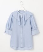 【フェルゥ/Feroux】の【洗える】ラッフルフリル ブラウス スカイブルー系|ID: prp329100004789664 ipo3291000000034757692
