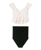 【三愛水着楽園/San-ai Resort】の【ナチュラルシェイプスイム ライト】ノンワイヤービキニ 9M・11L 【San-ai Resort(サンアイリゾート)】 人気、トレンドファッション・服の通販 founy(ファニー) ファッション Fashion レディースファッション Fashion for Women 水着 Swimwear レディース水着・ビーチウェア Swimwear & Beachwear おすすめ Recommended / Our Picks アンダー Underwear Essentials セパレート Separate, Two-Piece デコルテ Décolleté, Neckline トレンド Trend, Trending Now バランス Balance, Style Balance ビキニ Bikini, Two-Piece Swimsuit フリル Frill, Ruffle ポケット Pocket, Pocket Detail ラップ Wrap, Wrap Design ワイヤー Wire, Wired Bra 夏 Summer S/S・春夏 SS, Spring/Summer, Warm Season 水着 Swimsuit, Swimwear A/W・秋冬 Autumn/Winter thumbnail ホワイト×ブラック|ID: prp329100004789674 ipo3291000000034757825