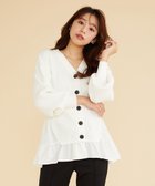 【フェルゥ/Feroux】の【洗える】ペプラム カーディガン ホワイト系|ID: prp329100004789679 ipo3291000000034757981