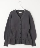 【フェルゥ/Feroux】の【洗える】ペプラム カーディガン グレー系|ID: prp329100004789679 ipo3291000000034757984