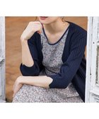 【ティアクラッセ/Tiaclasse】の【洗える】スリット袖Vネックリブカーディガン ネイビー|ID: prp329100004789686 ipo3291000000034758155