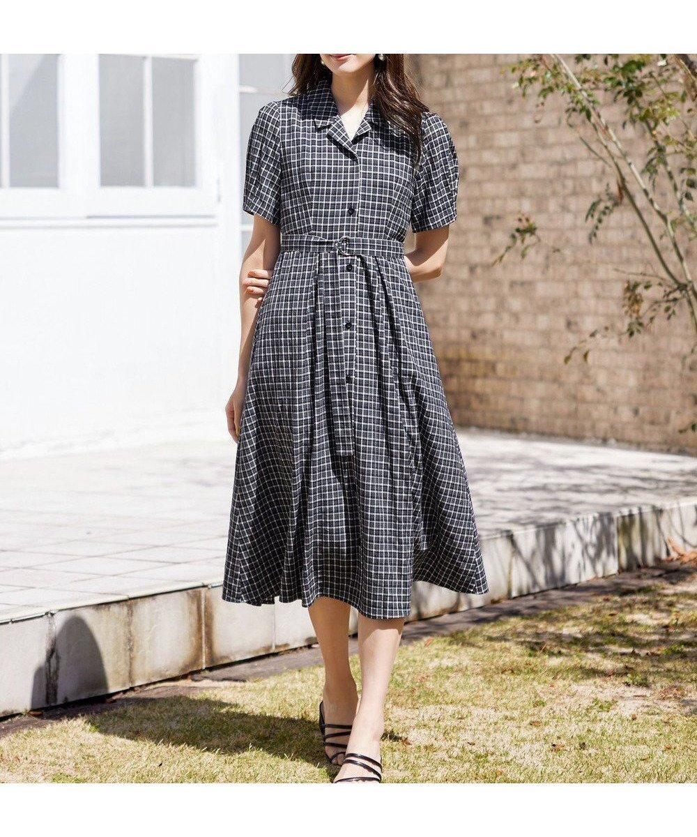 【ティアクラッセ/Tiaclasse】の【洗える】開襟シャツワンピース インテリア・キッズ・メンズ・レディースファッション・服の通販 founy(ファニー) ファッション Fashion レディースファッション Fashion for Women ワンピース Dresses シャツワンピース / 1枚で着映えコーデ Shirt Dresses 春 Spring 洗える Machine Washable 秋 Autumn スリーブ Sleeve, Long Sleeve / Short Sleeve チェック Check, Plaid, Tartan チュニック Tunic, Long Top フェミニン Feminine, Girly フレア Flare, Flared ポケット Pocket, Pocket Detail 半袖 Short Sleeve, Half Sleeve マキシ Maxi, Full Length 無地 Plain, Solid Color リゾート Resort, Vacation Style S/S・春夏 SS, Spring/Summer, Warm Season 再入荷 Restock / Back in Stock 夏 Summer 旅行 Travel 新作・新入荷 New Arrivals / New In ブラックチェック|ID: prp329100004789689 ipo3291000000034758265